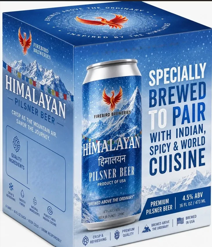 Himalayan Pilsner four-pack box